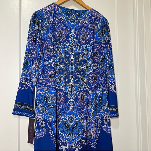 HALE BOB - V-Neck Long-Sleeve Dress - Colbalt - Women’s XL - Picture 9 of 13